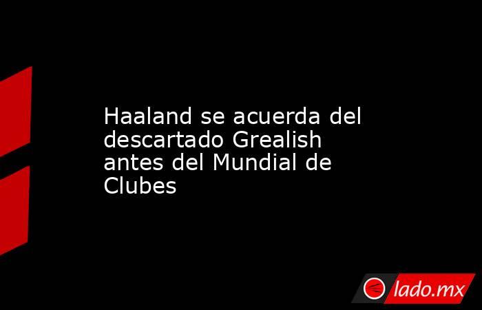                    Haaland se acuerda del descartado Grealish antes del Mundial de Clubes               . Noticias en tiempo real