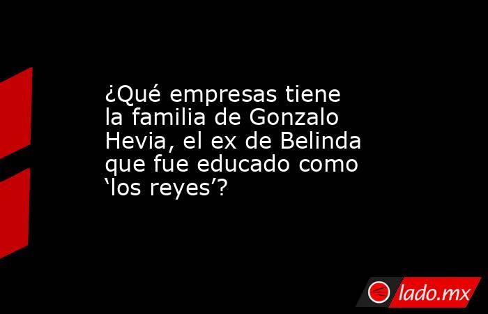 ¿Qué empresas tiene la familia de Gonzalo Hevia, el ex de Belinda que fue educado como ‘los reyes’?. Noticias en tiempo real