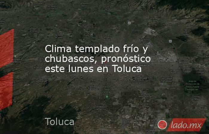 Clima templado frío y chubascos, pronóstico este lunes en Toluca. Noticias en tiempo real