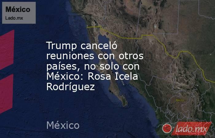 Trump canceló reuniones con otros países, no solo con México: Rosa Icela Rodríguez. Noticias en tiempo real