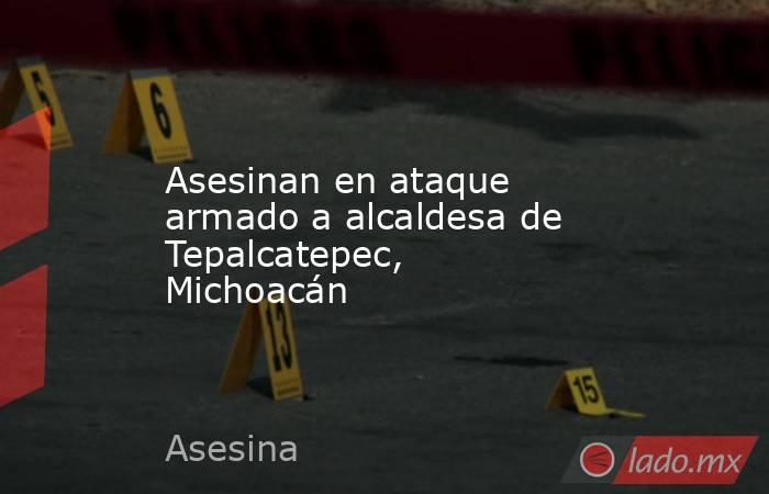 Asesinan en ataque armado a alcaldesa de Tepalcatepec, Michoacán. Noticias en tiempo real