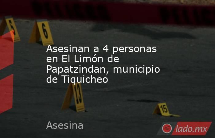 Asesinan a 4 personas en El Limón de Papatzindan, municipio de Tiquicheo. Noticias en tiempo real