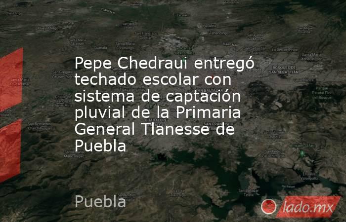 Pepe Chedraui entregó techado escolar con sistema de captación pluvial de la Primaria General Tlanesse de Puebla. Noticias en tiempo real