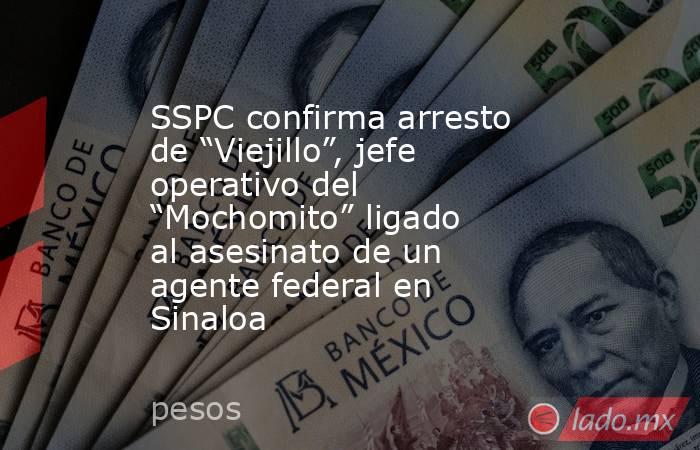 SSPC confirma arresto de “Viejillo”, jefe operativo del “Mochomito” ligado al asesinato de un agente federal en Sinaloa. Noticias en tiempo real