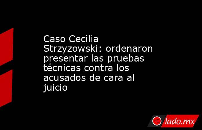 Caso Cecilia Strzyzowski: ordenaron presentar las pruebas técnicas contra los acusados de cara al juicio. Noticias en tiempo real