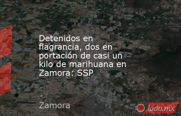 Detenidos en flagrancia, dos en portación de casi un kilo de marihuana en Zamora: SSP. Noticias en tiempo real