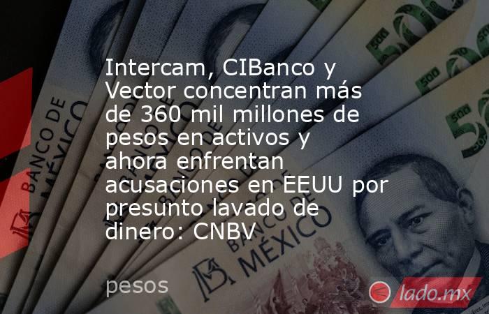 Intercam, CIBanco y Vector concentran más de 360 mil millones de pesos en activos y ahora enfrentan acusaciones en EEUU por presunto lavado de dinero: CNBV. Noticias en tiempo real