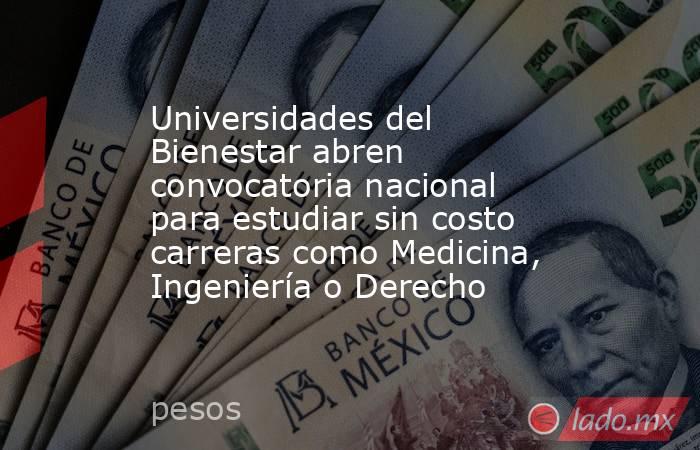 Universidades del Bienestar abren convocatoria nacional para estudiar sin costo carreras como Medicina, Ingeniería o Derecho . Noticias en tiempo real