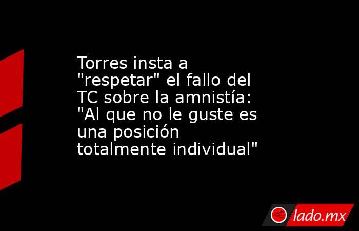 Torres insta a 