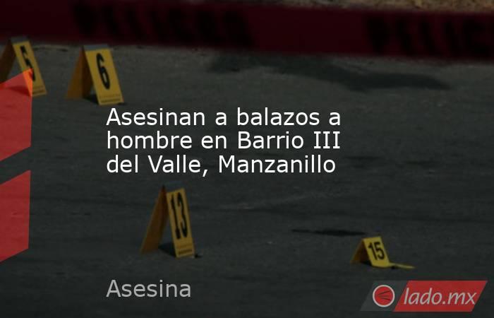 Asesinan a balazos a hombre en Barrio III del Valle, Manzanillo. Noticias en tiempo real