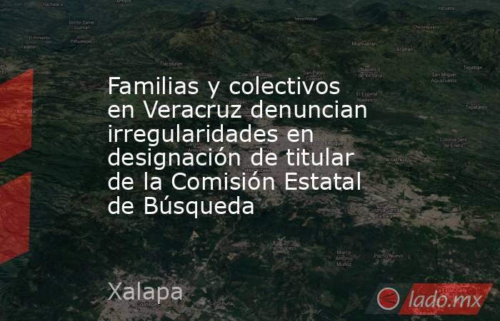 Familias y colectivos en Veracruz denuncian irregularidades en designación de titular de la Comisión Estatal de Búsqueda. Noticias en tiempo real
