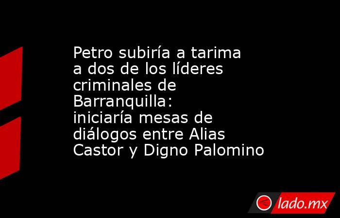 Petro subiría a tarima a dos de los líderes criminales de Barranquilla: iniciaría mesas de diálogos entre Alias Castor y Digno Palomino. Noticias en tiempo real