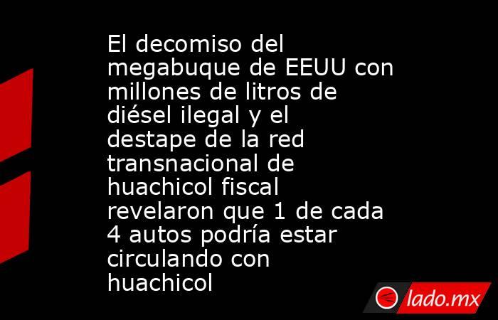 El decomiso del megabuque de EEUU con millones de litros de diésel ilegal y el destape de la red transnacional de huachicol fiscal revelaron que 1 de cada 4 autos podría estar circulando con huachicol. Noticias en tiempo real
