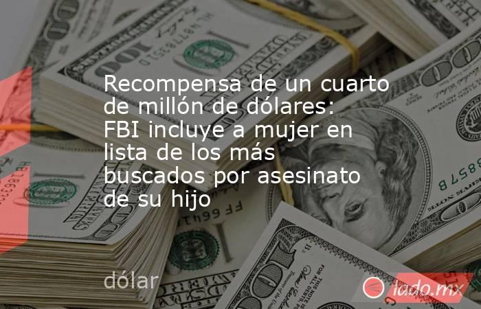 Recompensa de un cuarto de millón de dólares: FBI incluye a mujer en lista de los más buscados por asesinato de su hijo. Noticias en tiempo real