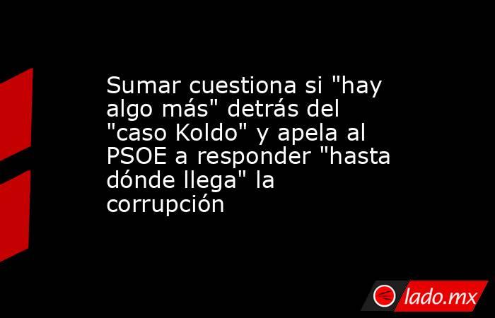 Sumar cuestiona si 
