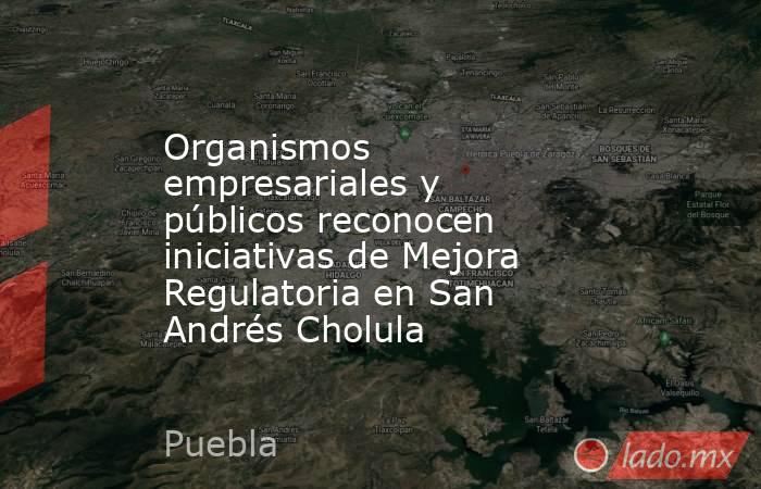 Organismos empresariales y públicos reconocen iniciativas de Mejora Regulatoria en San Andrés Cholula. Noticias en tiempo real