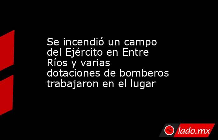 Se incendió un campo del Ejército en Entre Ríos y varias dotaciones de bomberos trabajaron en el lugar. Noticias en tiempo real