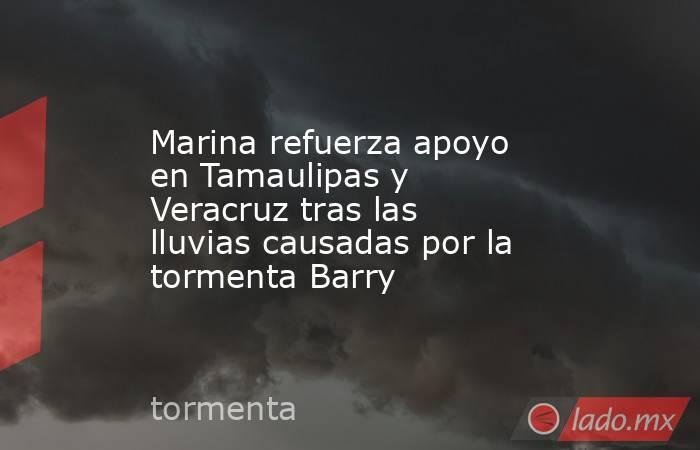 Marina refuerza apoyo en Tamaulipas y Veracruz tras las lluvias causadas por la tormenta Barry. Noticias en tiempo real