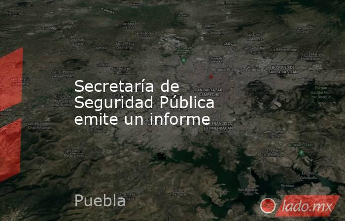 Secretaría de Seguridad Pública emite un informe. Noticias en tiempo real