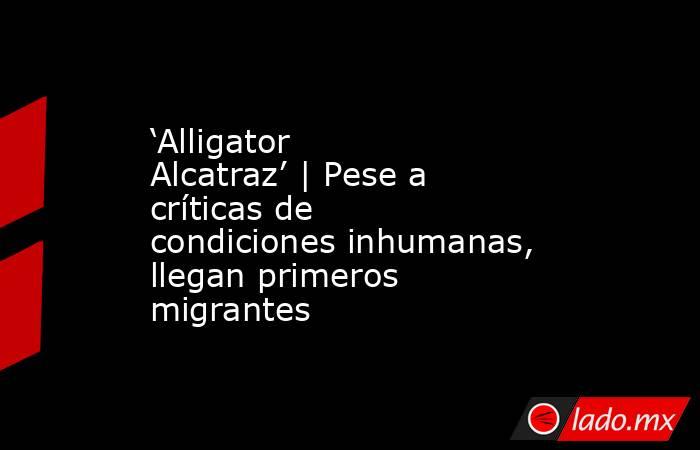 ‘Alligator Alcatraz’ | Pese a críticas de condiciones inhumanas, llegan primeros migrantes. Noticias en tiempo real