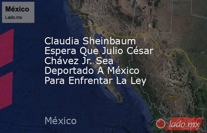 Claudia Sheinbaum Espera Que Julio César Chávez Jr. Sea Deportado A México Para Enfrentar La Ley. Noticias en tiempo real