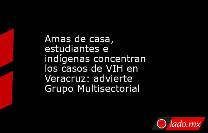 Amas de casa, estudiantes e indígenas concentran los casos de VIH en Veracruz: advierte Grupo Multisectorial. Noticias en tiempo real