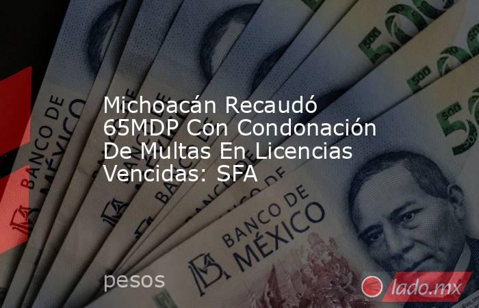 Michoacán Recaudó 65MDP Con Condonación De Multas En Licencias Vencidas: SFA. Noticias en tiempo real
