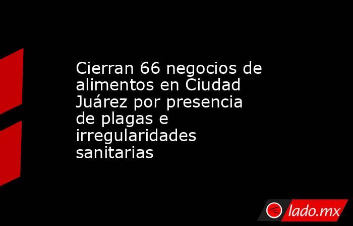 Cierran 66 negocios de alimentos en Ciudad Juárez por presencia de plagas e irregularidades sanitarias. Noticias en tiempo real