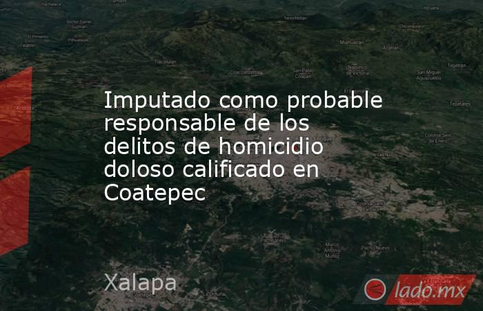 Imputado como probable responsable de los delitos de homicidio doloso calificado en Coatepec. Noticias en tiempo real