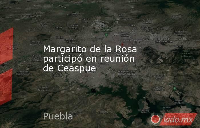 Margarito de la Rosa participó en reunión de Ceaspue. Noticias en tiempo real