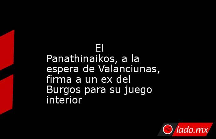                                                                                                               El Panathinaikos, a la espera de Valanciunas, firma a un ex del Burgos para su juego interior                                                    . Noticias en tiempo real