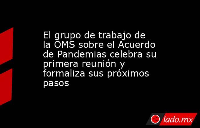 El grupo de trabajo de la OMS sobre el Acuerdo de Pandemias celebra su primera reunión y formaliza sus próximos pasos. Noticias en tiempo real