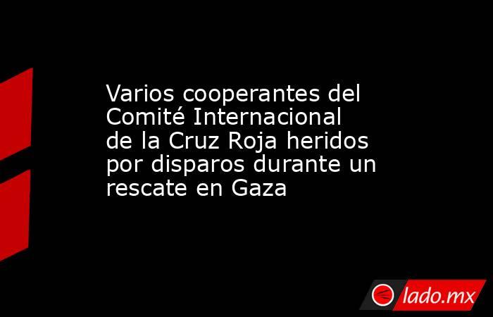 Varios cooperantes del Comité Internacional de la Cruz Roja heridos por disparos durante un rescate en Gaza. Noticias en tiempo real