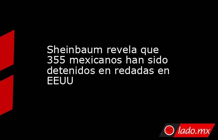 Sheinbaum revela que 355 mexicanos han sido detenidos en redadas en EEUU. Noticias en tiempo real