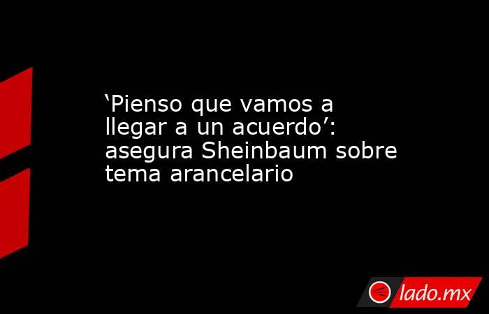‘Pienso que vamos a llegar a un acuerdo’: asegura Sheinbaum sobre tema arancelario. Noticias en tiempo real
