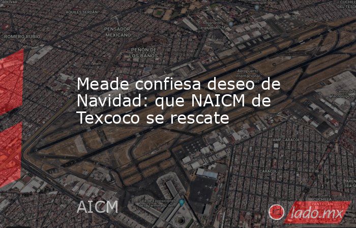 Meade confiesa deseo de Navidad: que NAICM de Texcoco se rescate. Noticias en tiempo real