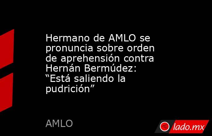 Hermano de AMLO se pronuncia sobre orden de aprehensión contra Hernán Bermúdez: “Está saliendo la pudrición”. Noticias en tiempo real