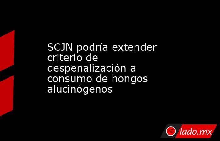 SCJN podría extender criterio de despenalización a consumo de hongos alucinógenos. Noticias en tiempo real