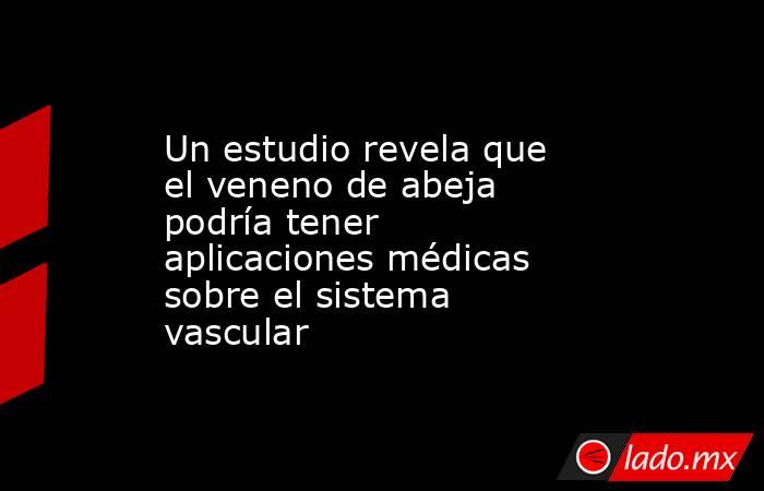 Un estudio revela que el veneno de abeja podría tener aplicaciones médicas sobre el sistema vascular. Noticias en tiempo real