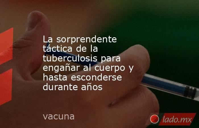 La sorprendente táctica de la tuberculosis para engañar al cuerpo y hasta esconderse durante años . Noticias en tiempo real