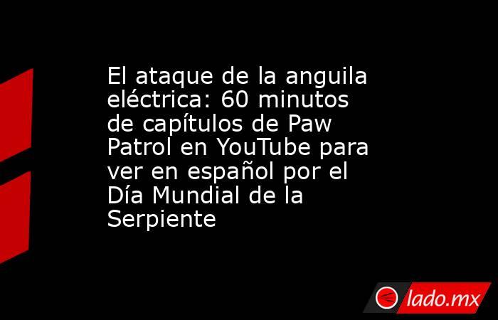 El ataque de la anguila eléctrica: 60 minutos de capítulos de Paw Patrol en YouTube para ver en español por el Día Mundial de la Serpiente. Noticias en tiempo real