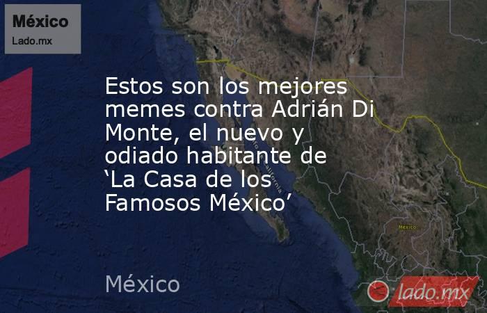Estos son los mejores memes contra Adrián Di Monte, el nuevo y odiado habitante de ‘La Casa de los Famosos México’. Noticias en tiempo real
