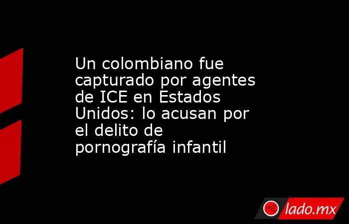 Un colombiano fue capturado por agentes de ICE en Estados Unidos: lo acusan por el delito de pornografía infantil. Noticias en tiempo real
