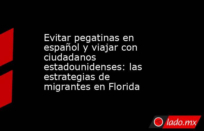 Evitar pegatinas en español y viajar con ciudadanos estadounidenses: las estrategias de migrantes en Florida . Noticias en tiempo real