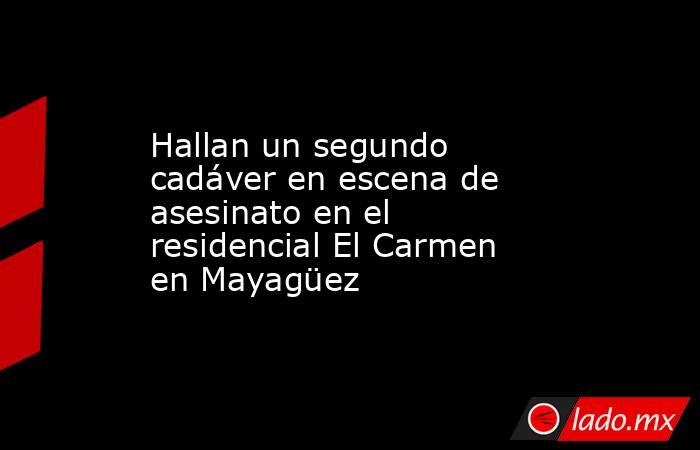 Hallan un segundo cadáver en escena de asesinato en el residencial El Carmen en Mayagüez. Noticias en tiempo real