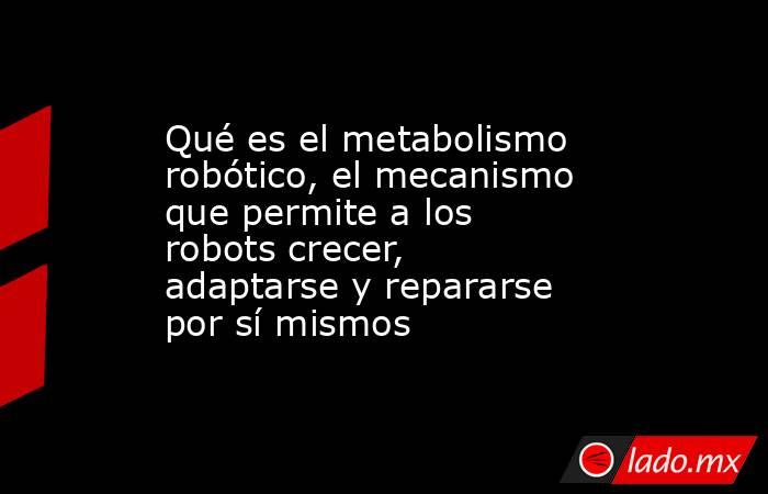 Qué es el metabolismo robótico, el mecanismo que permite a los robots crecer, adaptarse y repararse por sí mismos. Noticias en tiempo real