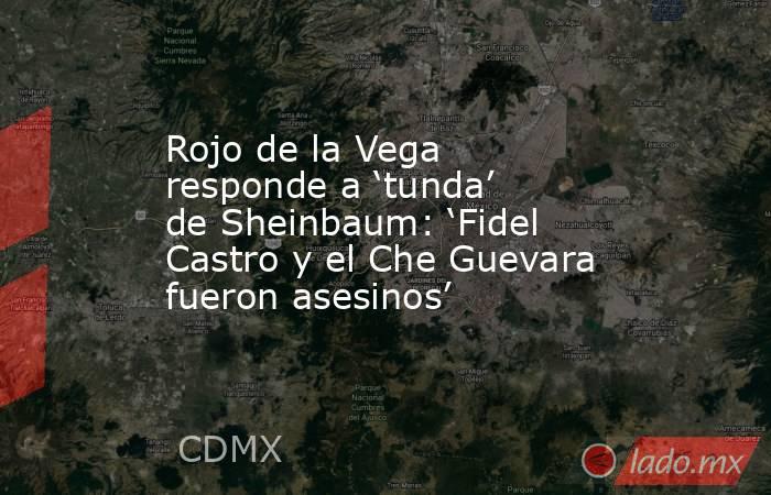 Rojo de la Vega responde a ‘tunda’ de Sheinbaum: ‘Fidel Castro y el Che Guevara fueron asesinos’. Noticias en tiempo real