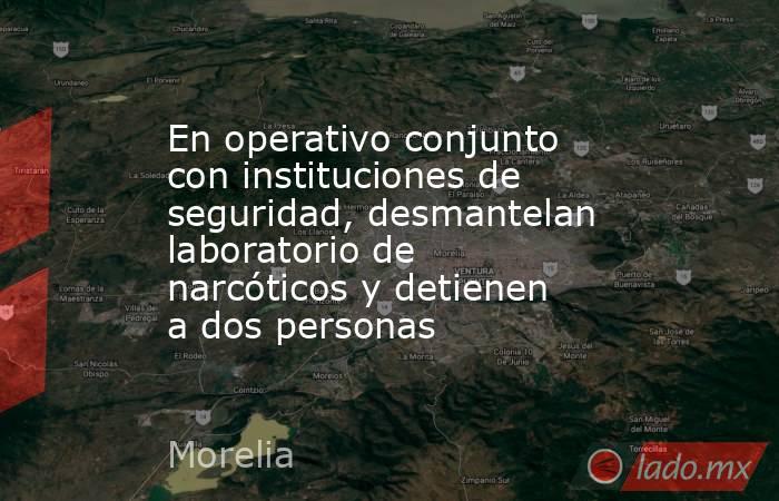 En operativo conjunto con instituciones de seguridad, desmantelan laboratorio de narcóticos y detienen a dos personas. Noticias en tiempo real