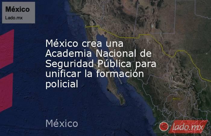 México crea una Academia Nacional de Seguridad Pública para unificar la formación policial. Noticias en tiempo real