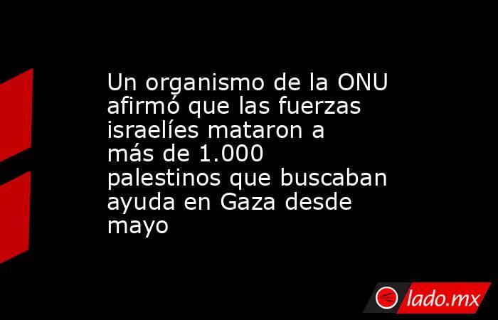 Un organismo de la ONU afirmó que las fuerzas israelíes mataron a más de 1.000 palestinos que buscaban ayuda en Gaza desde mayo. Noticias en tiempo real